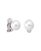 Majorica Sterling Silver Simulated Pearl Clip-on Stud Earrings