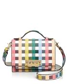 Zac Zac Posen Earthette Mini Accordion Multicolored Gingham Crossbody