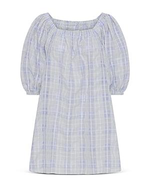 Remain Lea Plaid Puff Sleeve A Line Dress