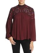Parker Tahiti Embroidered Trapeze Top