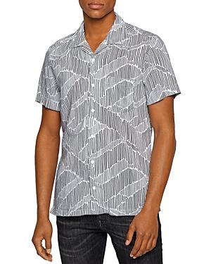 Boss Rhythm Graphic Print Regular Fit Camp Shirt
