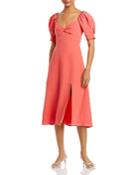 Astr The Label Fern Puffed Sleeve Smocked Dress
