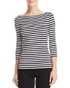 Bailey 44 Succulent Lace-up Striped Top