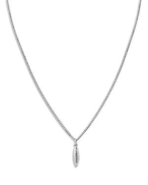Allsaints Men's Logo Surfboard Pendant Necklace In Sterling Silver, 21