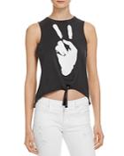 Chaser Peace Out Tie Front Tank - 100% Bloomingdale's Exclusive