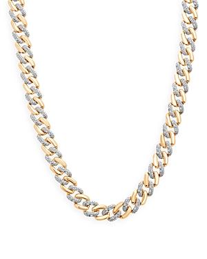 Bloomingdale's Men's Diamond Link Necklace In 14k Yellow Gold, 0.50 Ct. T.w. - 100% Exclusive