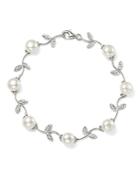 Bloomingdale's Cultured Freshwater Pearl & Diamond Bracelet In 14k White Gold - 100% Exclusive