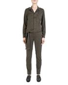 The Kooples Tanya Military-inspired Belted Jumpsuit