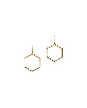 Mateo 14k Yellow Gold Hexagon Drop Earrings