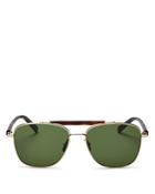 Salvatore Ferragamo Men's Brow Bar Aviator Sunglasses, 56mm