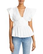 Derek Lam 10 Crosby Roselyn Ruffle Sleeve Top