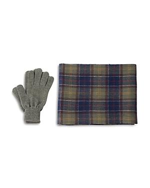 Barbour Tartan Scarf & Gloves Gift Set
