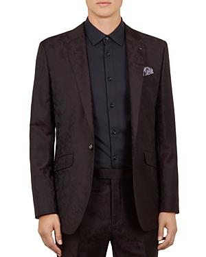 Ted Baker Pashion Camo-jacquard Slim Fit Wool Jacket