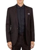 Ted Baker Pashion Camo-jacquard Slim Fit Wool Jacket