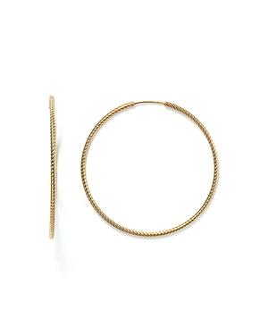 14k Yellow Gold Twisted Endless Hoop Earrings - 100% Exclusive