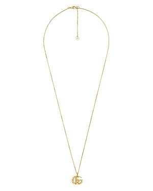 Gucci 18k Yellow Gold Running G Pendant Necklace, 16