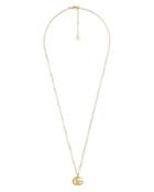 Gucci 18k Yellow Gold Running G Pendant Necklace, 16