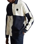 Ted Baker Wickam Cotton Color Blocked Textured Polo