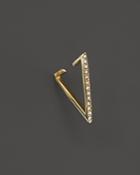 Zoe Chicco 14k Gold Reversible Triangle Ear Cuff With Pave Diamonds