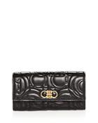 Salvatore Ferragamo Gancini Quilted Leather Continental Wallet