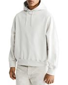 Calvin Klein Standards Cotton Blend Fleece Logo Print Relaxed Fit Hoodie