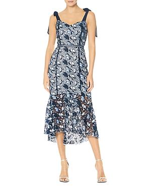 Ml Monique Lhuillier Floral Lace Midi Dress