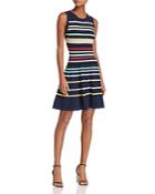 Milly Rainbow Stripe Knit Dress