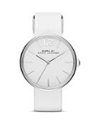 Marc By Marc Jacobs Peggy White Leather Strap Watch, 36mm