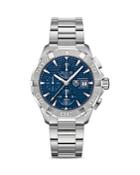 Tag Heuer Aquaracer Automatic Chronograph Watch With Blue Dial, 43mm