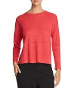Eileen Fisher Waffle-knit Split-back Sweater