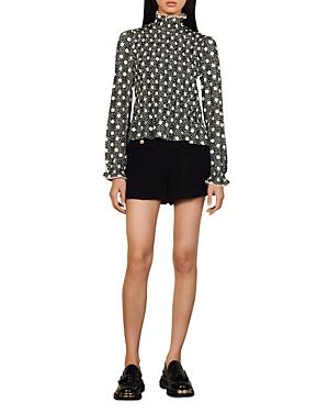 Sandro Saphir Printed Top