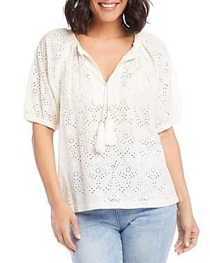 Karen Kane Eyelet Embroidered Top