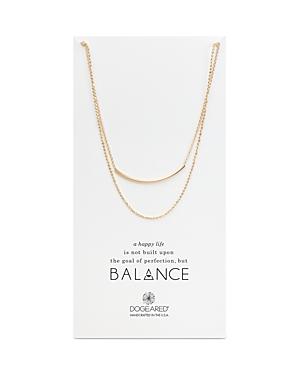 Dogeared Balance Double Chain Necklace, 18