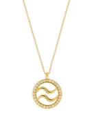 Bloomingdale's Diamond Aquarius Pendant Necklace In 14k Yellow Gold, 0.20 Ct. T.w. - 100% Exclusive