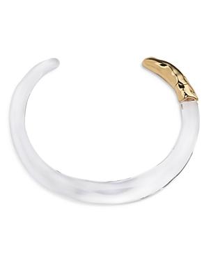 Alexis Bittar Clear Lucite Hinge Collar Necklace, 5.25