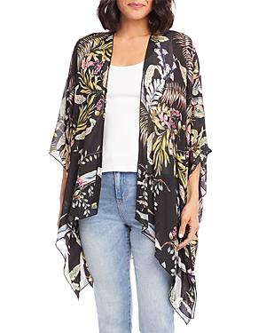 Karen Kane Tropical Print Open Front Jacket