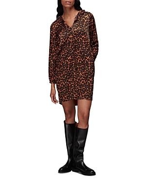 Whistles Smudge Animal Print Frill Dress