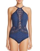 Becca By Rebecca Virtue Colorplay High Neck One Piece Swimsuit