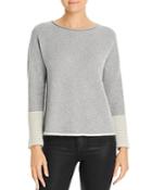 Eileen Fisher Cashmere-blend Stripe-cuff Sweater