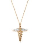 Kc Designs Diamond Medical Symbol Pendant Necklace In 14k Yellow Gold, .12 Ct. T.w.