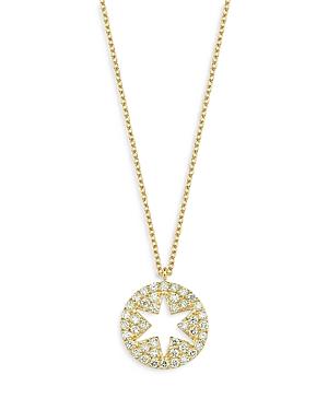 Own Your Story 14k Yellow Gold Cosmos Diamond Star Cutout Pendant Necklace, 16