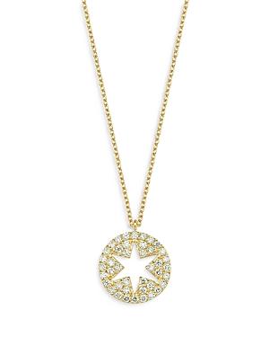 Own Your Story 14k Yellow Gold Cosmos Diamond Star Cutout Pendant Necklace, 16