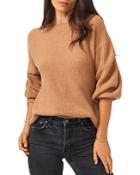 1.state Cross Back Crewneck Bubble Sleeve Sweater