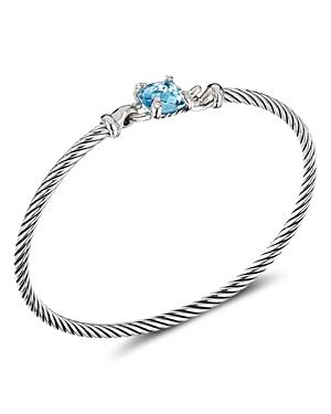David Yurman Chatelaine Bracelet With Blue Topaz And Diamonds