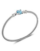 David Yurman Chatelaine Bracelet With Blue Topaz And Diamonds
