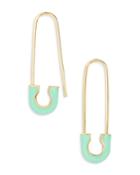 Baublebar Tapa Color Accent Safety Pin Drop Earrings In 18k Gold Plated Sterling Silver