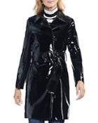 Vince Camuto Patent Belted Coat