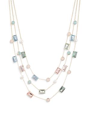 Lauren Ralph Lauren Multi Strand Stone Necklace, 16