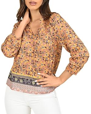 Daniel Rainn Printed Puff Sleeve Blouse
