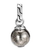 John Hardy Sterling Silver Classic Chain Silver Pendant With Pyrite